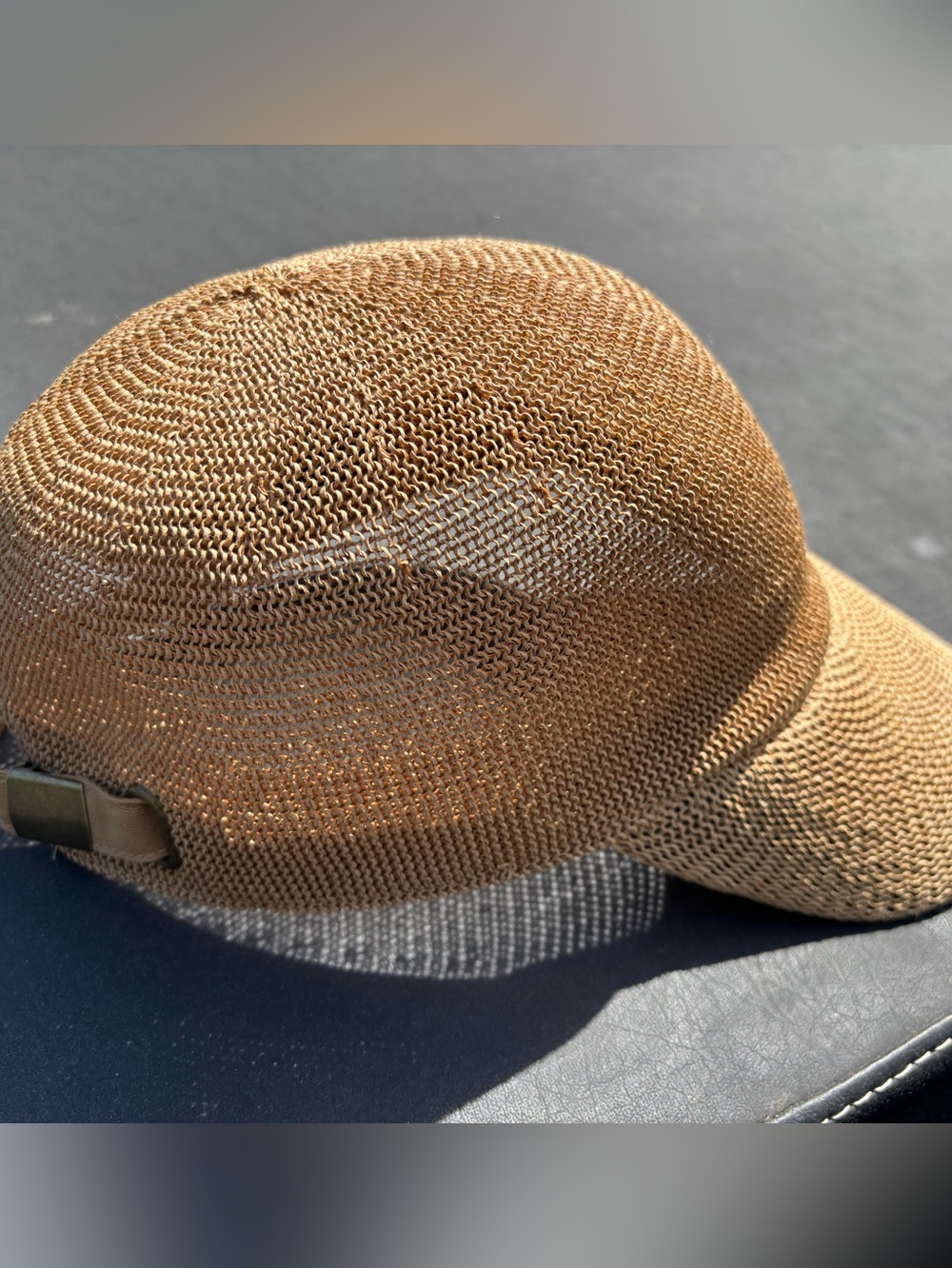 Wyeth Paula Mesh Cap in Camel. Packable! - Picture 4 of 7